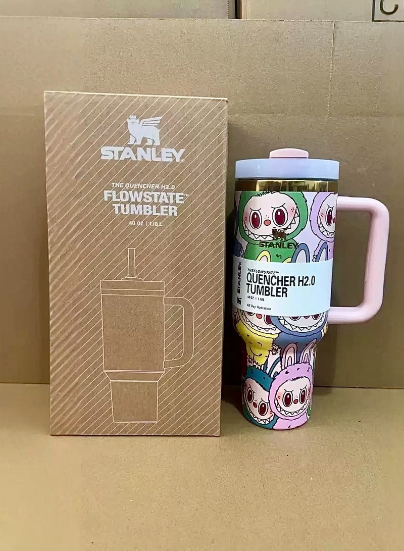 Stanley Quencher H2.0 Stainless Steel Vacuum Insulated Tumbler with Lid and Straw for Water, Iced Tea or Coffee, Smoothie and More, 40oz/1.18L - Image 1