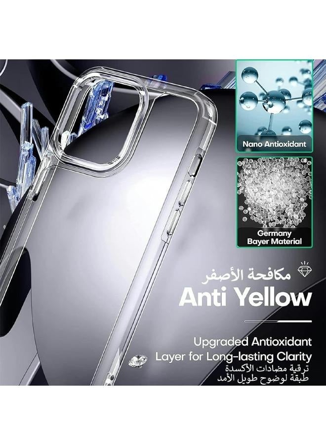 بكج حماية شفاف رفيع لايفون 15 بروماكس رفيع (iPhone 15 Pro Max) مع عبوة واحدة من واقيات الشاشة من الزجاج المقوى وقطعة واحدة من واقي عدسة الكاميرا، غطاء جوال لـ 15 بروماكس (6.7 إنش) 2023 (3in1) - Image 5