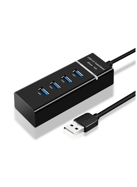 4-Port USB Hub Black