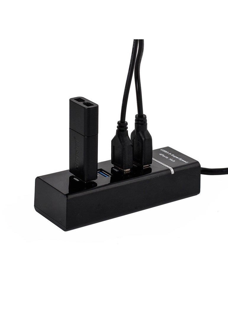 4-Port USB Hub Black