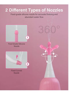 Y&D Peri Bottle for Postpartum Essentials 15 oz Feminine Care Travel Bidet Portable with 2 Food Grade Silicone Nozzles Bag Cleaning Brush 450 ml Large Capacity  - Image 4