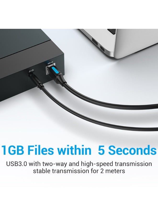 VENTION USB 3.0 A Male to B Male Cable 0.5M Black PVC Type Model # COOBD - Image 4