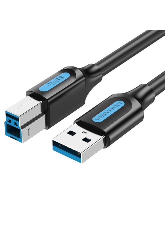 VENTION USB 3.0 A Male to B Male Cable 0.5M Black PVC Type Model # COOBD - Image 1