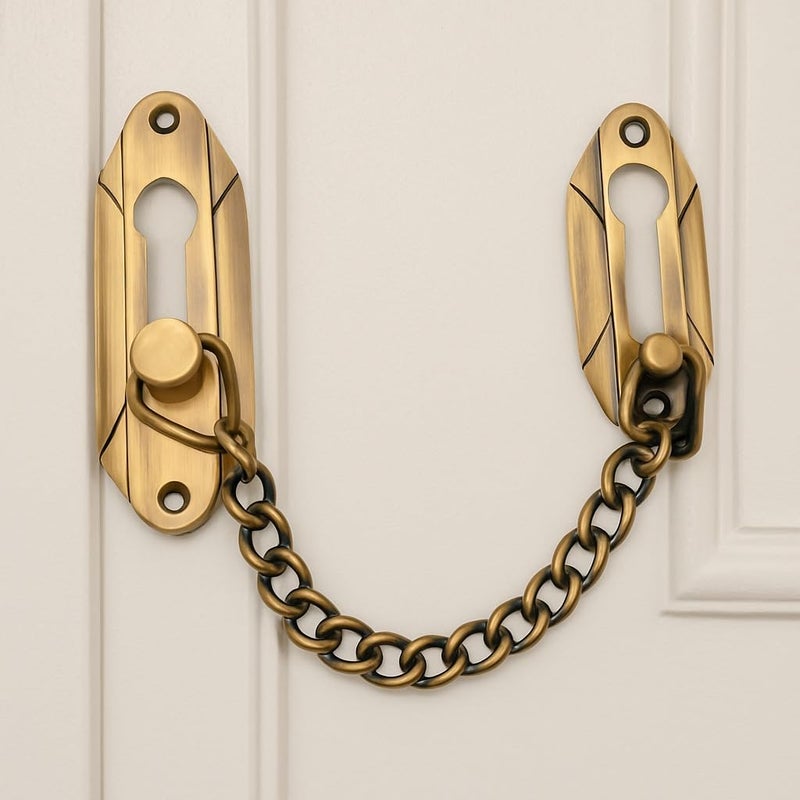 Xpert Door Chain -135 Brass by , 1Pc, Works with Chain Lock for Door, and Door Lock, Goes Door Locks for Main Door, Door Chain Lock for Main Door, and Safety Lock for Door, Inside Main Door Locks. - Image 1