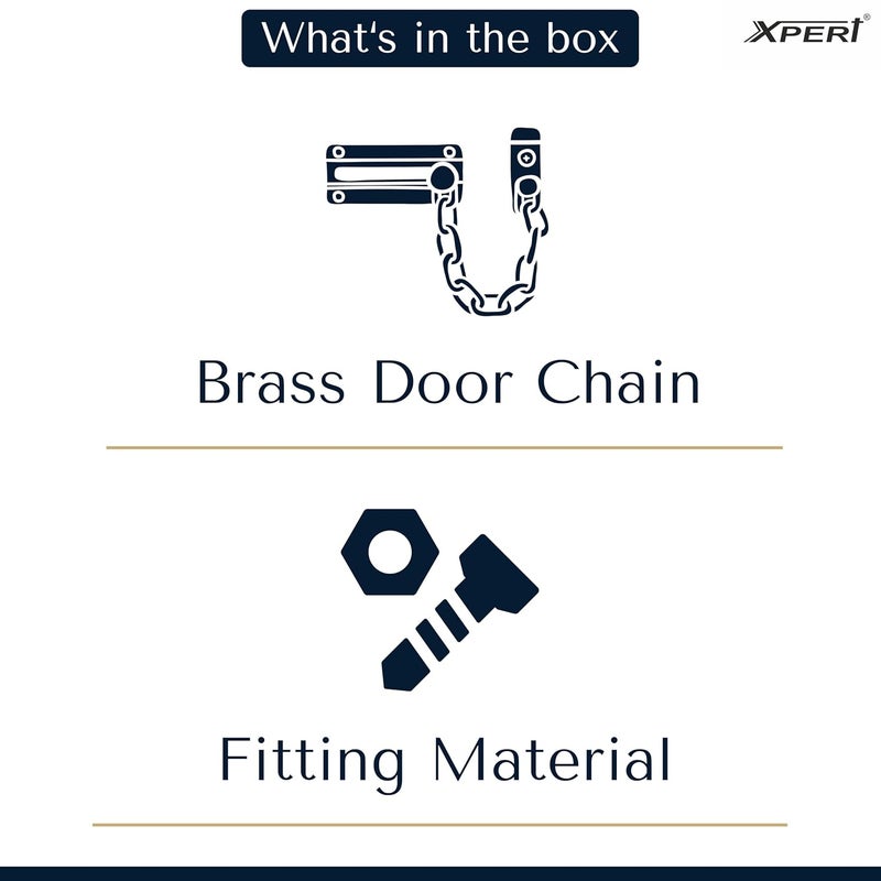 Xpert Door Chain -135 Brass by , 1Pc, Works with Chain Lock for Door, and Door Lock, Goes Door Locks for Main Door, Door Chain Lock for Main Door, and Safety Lock for Door, Inside Main Door Locks. - Image 5