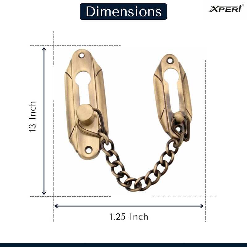 Xpert Door Chain -135 Brass by , 1Pc, Works with Chain Lock for Door, and Door Lock, Goes Door Locks for Main Door, Door Chain Lock for Main Door, and Safety Lock for Door, Inside Main Door Locks. - Image 4