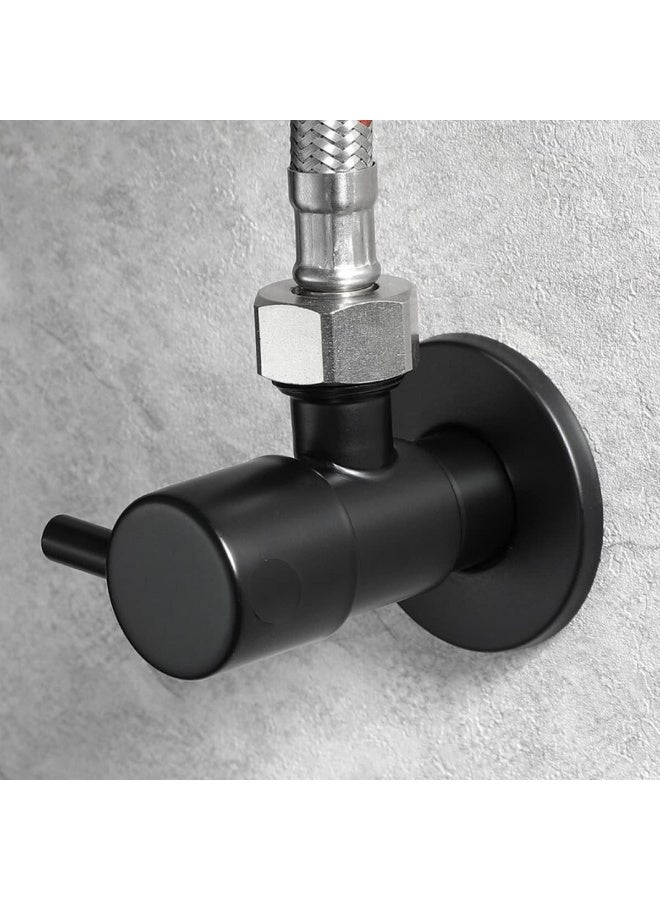 Royal Apex Angle Stop Valve 1/2 Inch X 1/2 Inch Matte Black Shut Off Water Control Single Handle Shower Triangle For Bathroom Toilet Bidet - Image 5