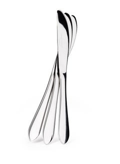 3-Piece Dinner Knife 23cm, Stainless Steel Cutlery Set Flor Series, Silverware Set Dinner Knives Pack of 3, Non Slip Grip Handle | Mirror Polished | for Home, Kitchen, Restaurant