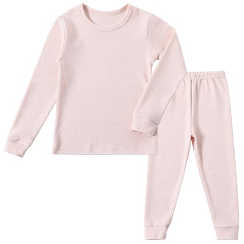 JWWN Kids Winter Thermal Underwear Long Johns Set Toddler Little Boys Pajamas Warm Base Layer Set (Beige,4T) - Image 1