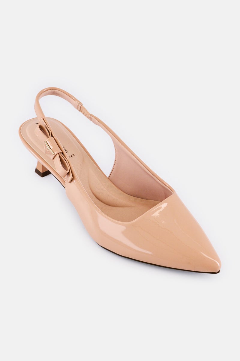 ANNE KLEIN Women Medium Akibbey Slingback Pumps, Nude - Image 1