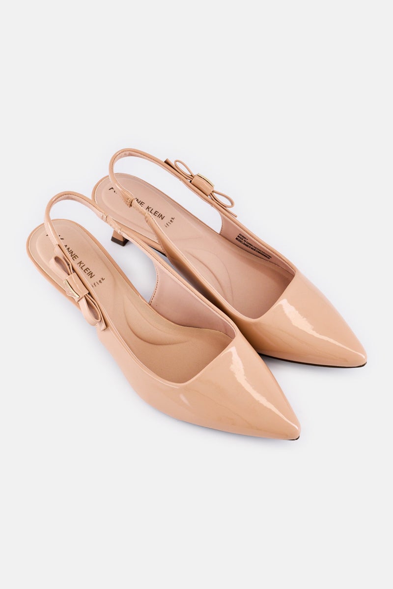 ANNE KLEIN Women Medium Akibbey Slingback Pumps, Nude - Image 2