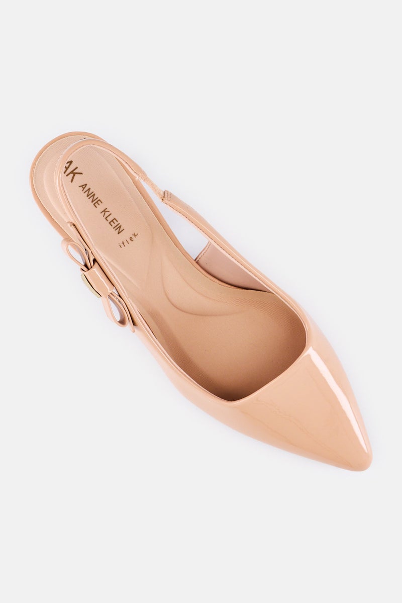 ANNE KLEIN Women Medium Akibbey Slingback Pumps, Nude - Image 4