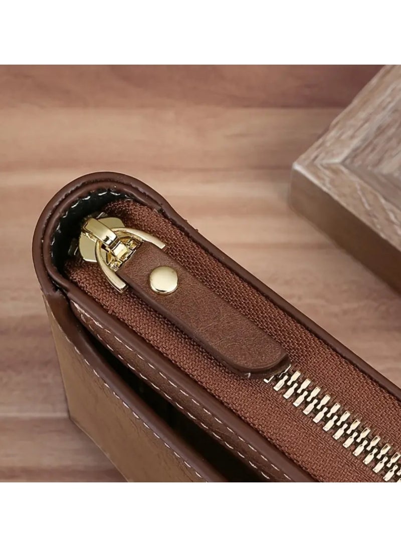 كاوبوي محفظة كاوبوي بشعار خمسون – محفظة جلدية عتيقة بتصميم كلاسيكي قديم أنيق ومتينة للرجال - Image 4