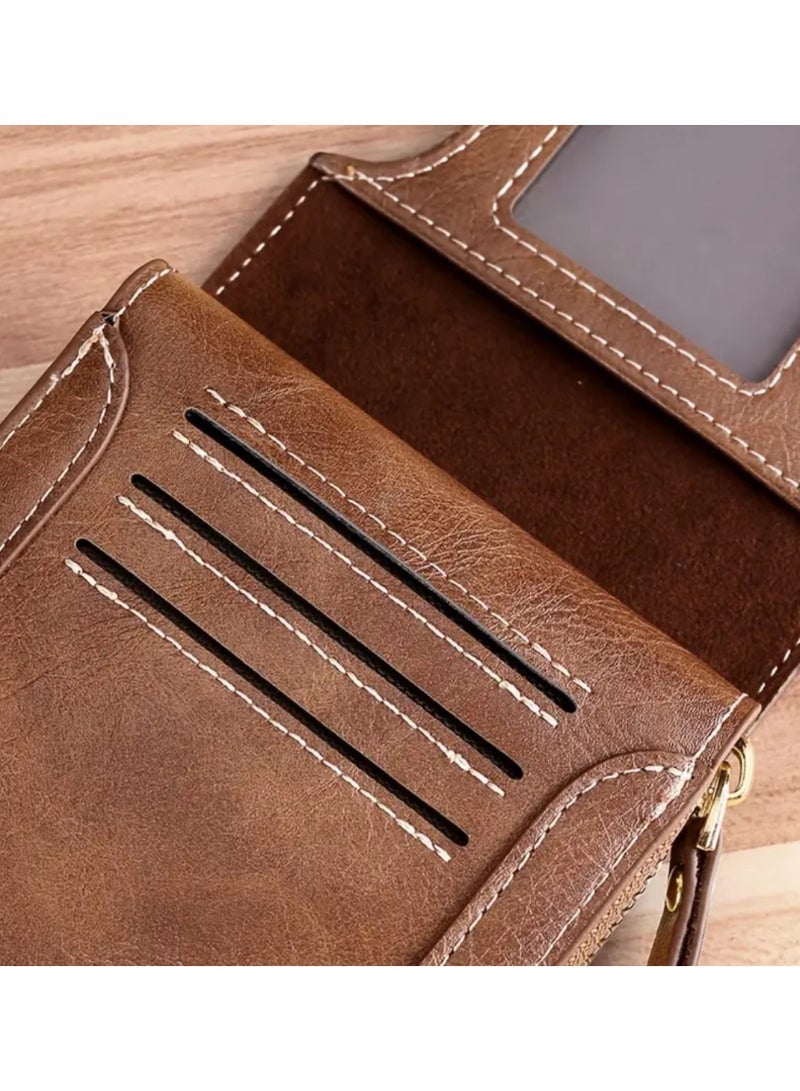 كاوبوي محفظة كاوبوي بشعار خمسون – محفظة جلدية عتيقة بتصميم كلاسيكي قديم أنيق ومتينة للرجال - Image 5