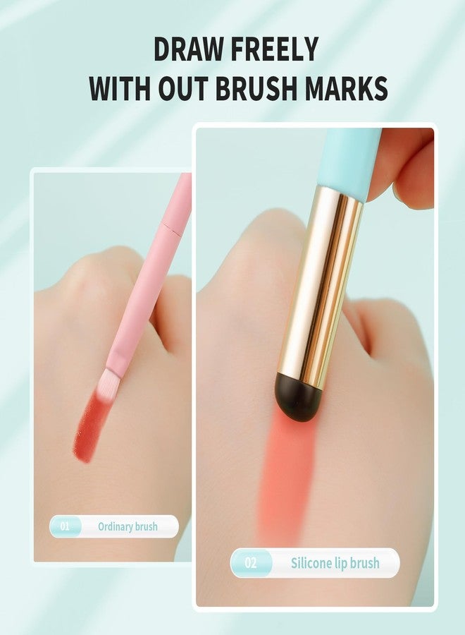 DUcare Fingerlike Silicone Lip Brush | Multi-purpose Makeup Blending Lipstick Brush with Lid (Blue) - Image 5