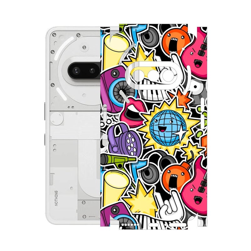 90STETHIX Mobile Skin Sticker Wrap | Compatible for Nothing Phone 3A | Scratchproof Matte Finish | Full Coverage for All Sides & Camera Protection (Design-1) (49) - Image 1