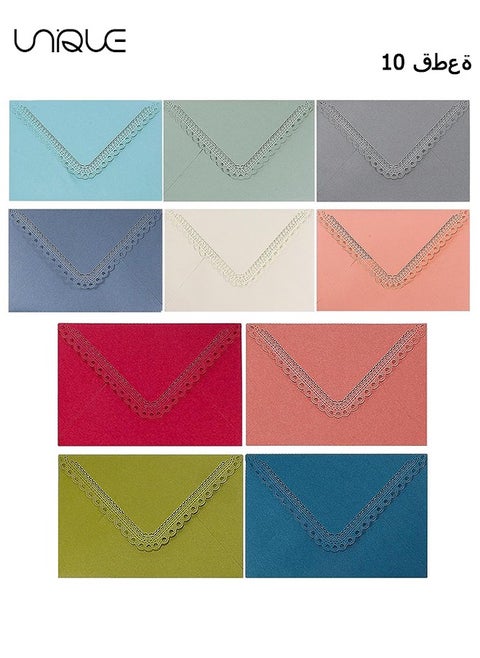 10Pcs Gift Card Envelope, 11.3*16cm Color Envelope, Paper Gift Card Holder Mini Greeting Card Envelope for Graduation, Birthday, Wedding, Multicolor