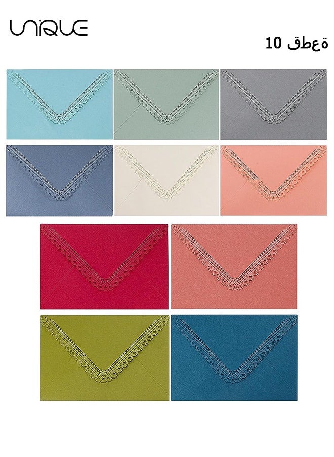 Unique 10Pcs Gift Card Envelope, 11.3*16cm Color Envelope, Paper Gift Card Holder Mini Greeting Card Envelope for Graduation, Birthday, Wedding, Multicolor  - Image 1