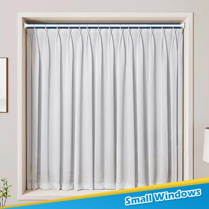 MOEROTER Spring Curtain Rod 33 to 56 Inch Adjustable White Curtain Rod No Drilling Non-Slip Expandable Tension Rod for Window, Doorway, Closet, Door, Wardrobe - Image 2