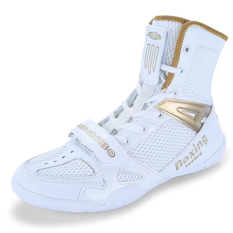 Boxing Shoes Children Adult Plus Size Men And Women High-Top Wrestling Sanda Shoes Indoor Training Competition Shoes Squat Fighting Shoes - Image 5