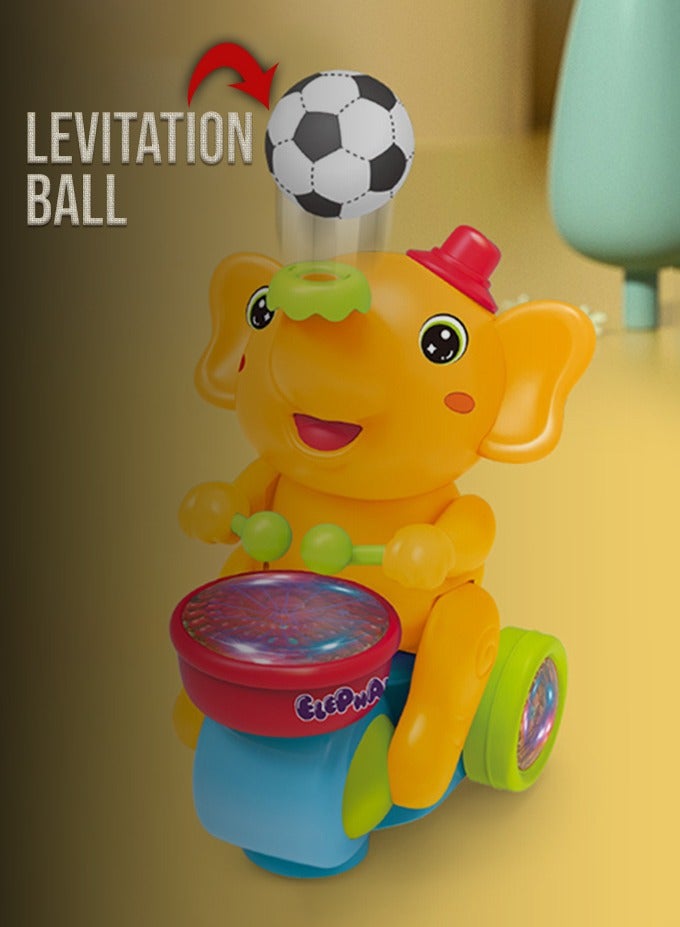 CLEAR TONE Musical Elephant Toy with Levitating Ball & 3D Flashing Lights | Interactive Drum Playing and Music | Electric Animal Toy for Babies and Toddlers | Includes Sound, Movement, and Light - Image 5