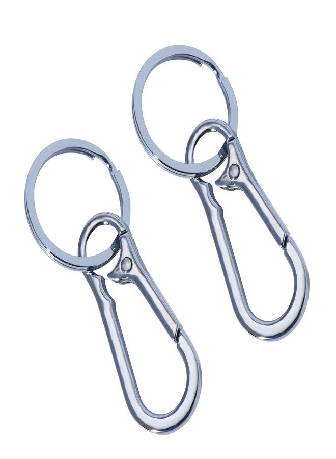 Consio 2-Pack Pet Tag Clips, Stainless Steel Dog Tag Quick Clips, Perfect for Dogs/Cats for Collar and Harness - Image 1