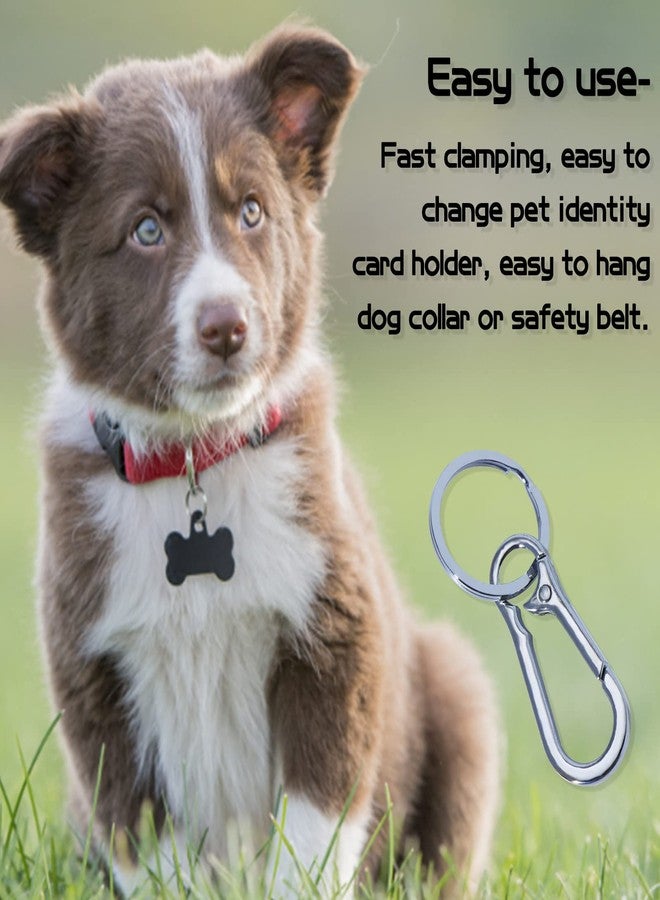 Consio 2-Pack Pet Tag Clips, Stainless Steel Dog Tag Quick Clips, Perfect for Dogs/Cats for Collar and Harness - Image 5
