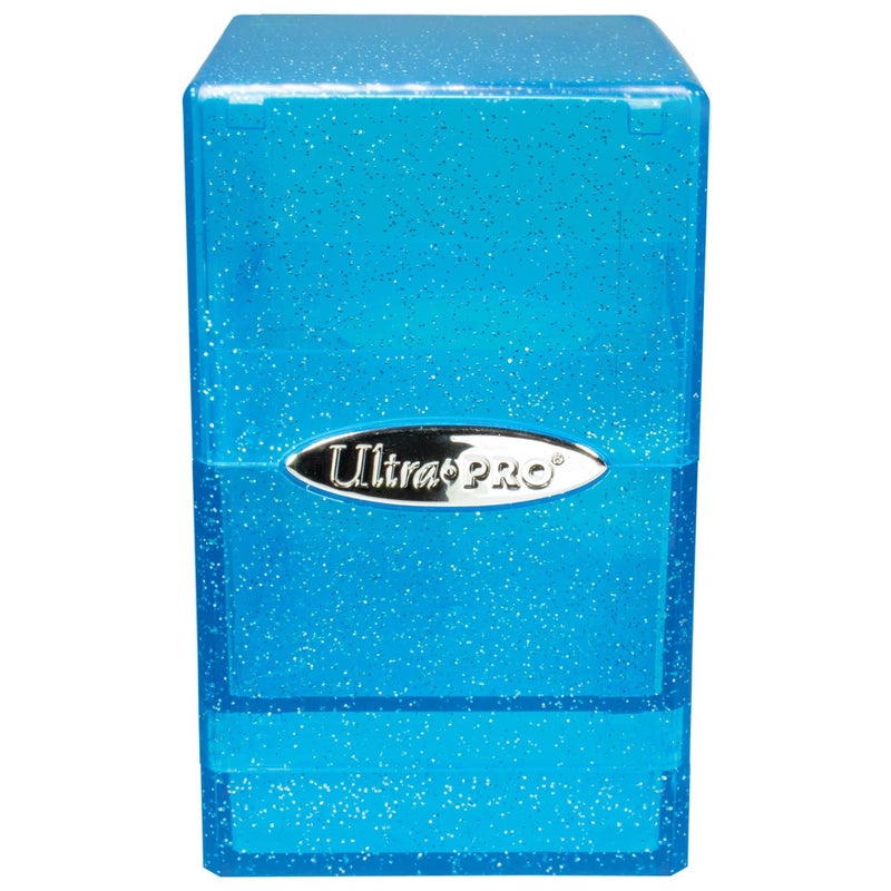 Ultra Pro  Satin Tower 100 Card Deck Box Glitter Blue  Protect Your Gaming Cards Sports Cards or Collectible Cards In Stylish Glitter Deck Box Perfect for Safe Traveling - Image 3