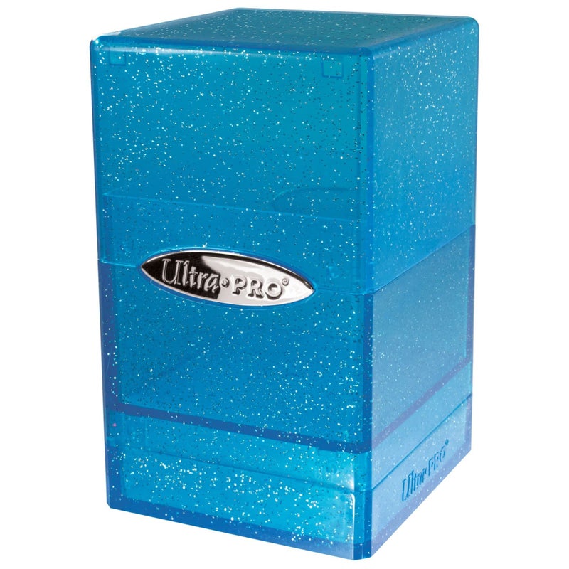 Ultra Pro  Satin Tower 100 Card Deck Box Glitter Blue  Protect Your Gaming Cards Sports Cards or Collectible Cards In Stylish Glitter Deck Box Perfect for Safe Traveling - Image 4