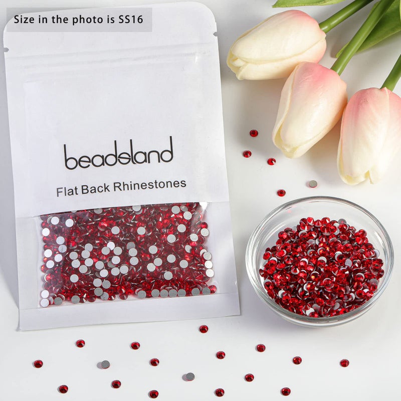 BEADSLAND خرز لاند كريستال رينستونز دائري مسطح، ضوء سيام (3.8-4.0 مم) SS16/1440 قطعة - Image 5