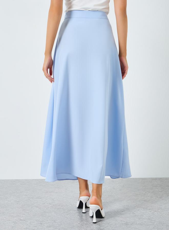 Styli Women Sky Blue A-Line Maxi Skirt - Image 4