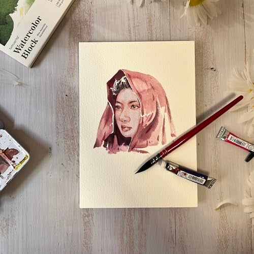 tumuarta Watercolor Block 300 LB, 640 GSM, 100% Cotton, 5X7”, 10 Sheets, Acid Free, Cold Press, Watercolor Paper Board Sketch Books for Watercolors, Acrylic and More Dry & Wet Media - Image 2