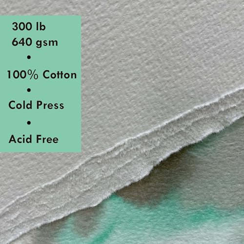tumuarta Watercolor Block 300 LB, 640 GSM, 100% Cotton, 5X7”, 10 Sheets, Acid Free, Cold Press, Watercolor Paper Board Sketch Books for Watercolors, Acrylic and More Dry & Wet Media - Image 3