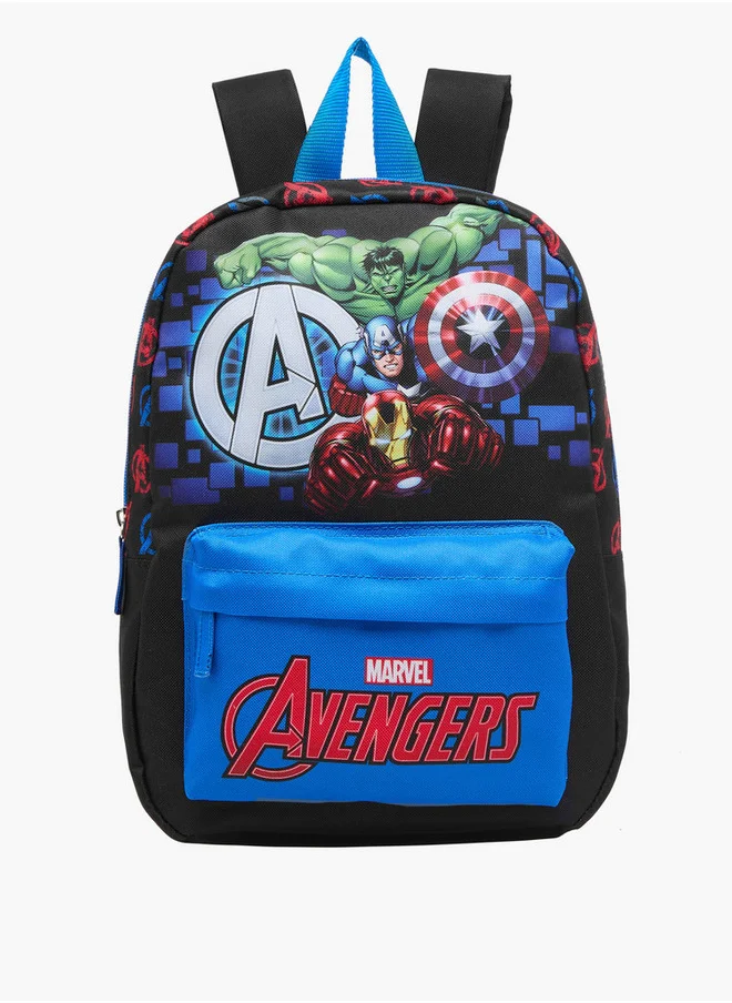 MARVEL Avengers Print Backpack with Adjustable Straps and Zip Closure - 33x23x10 cm