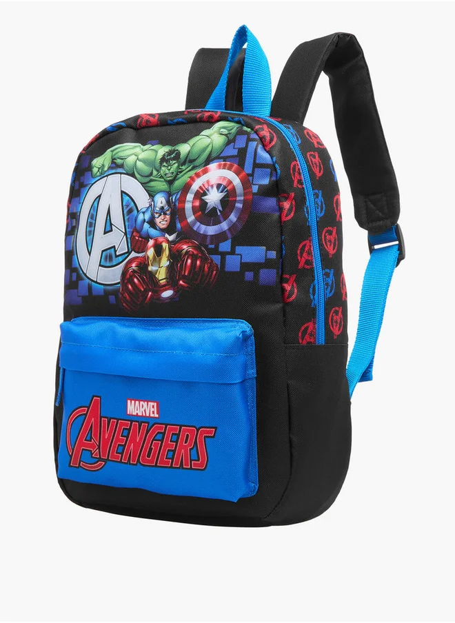 MARVEL Avengers Print Backpack with Adjustable Straps and Zip Closure - 33x23x10 cm