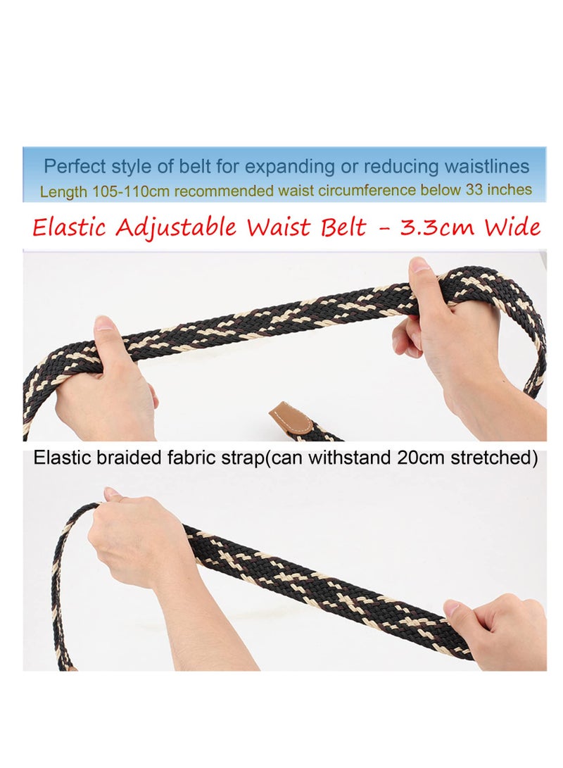 Barakah Versatile Braided Stretch Belt for Men and Women, No Hole Design, Perfect for Casual Jeans and Dresses - Image 2