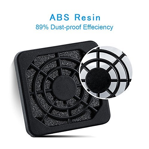 ELUTENG [2 Pack] ELUTENG 40mm Fan Filter Dustproof Cover USB Cooling Ventilator Plastic Grill 40 * 40mm USB Fan Blower Mesh Kit Compatible for DIY 4cm Computer Case Fan Dirt Filtering - Image 3