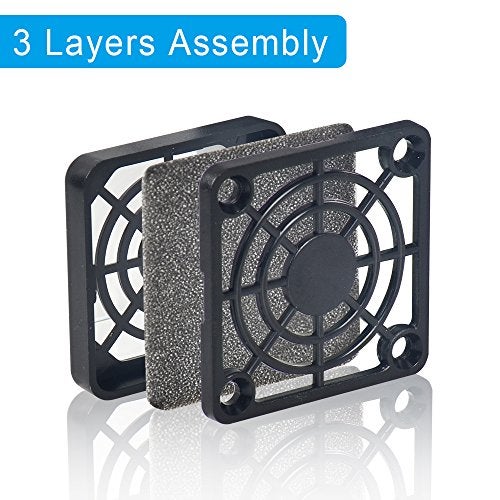 ELUTENG [2 Pack] ELUTENG 40mm Fan Filter Dustproof Cover USB Cooling Ventilator Plastic Grill 40 * 40mm USB Fan Blower Mesh Kit Compatible for DIY 4cm Computer Case Fan Dirt Filtering - Image 2