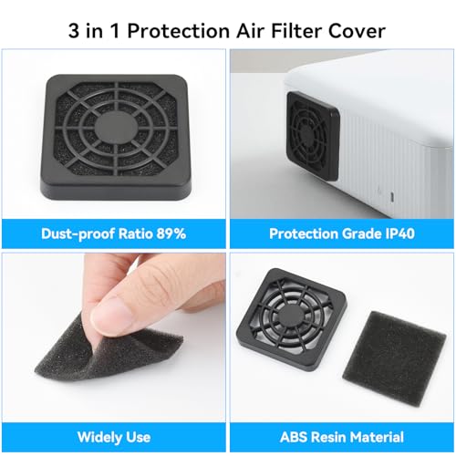 ELUTENG [2 Pack] ELUTENG 40mm Fan Filter Dustproof Cover USB Cooling Ventilator Plastic Grill 40 * 40mm USB Fan Blower Mesh Kit Compatible for DIY 4cm Computer Case Fan Dirt Filtering - Image 5