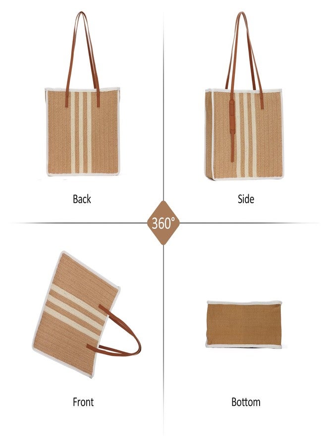 SUKUTU Large Straw Tote Bag for Women Summer Beach Weaving Chic Woven Shoulder Bag for Travel Vacation - Image 4
