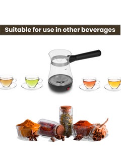 istanbuli istanbuli glass turkish coffee maker with stainless steel base and 800w power  - Image 3
