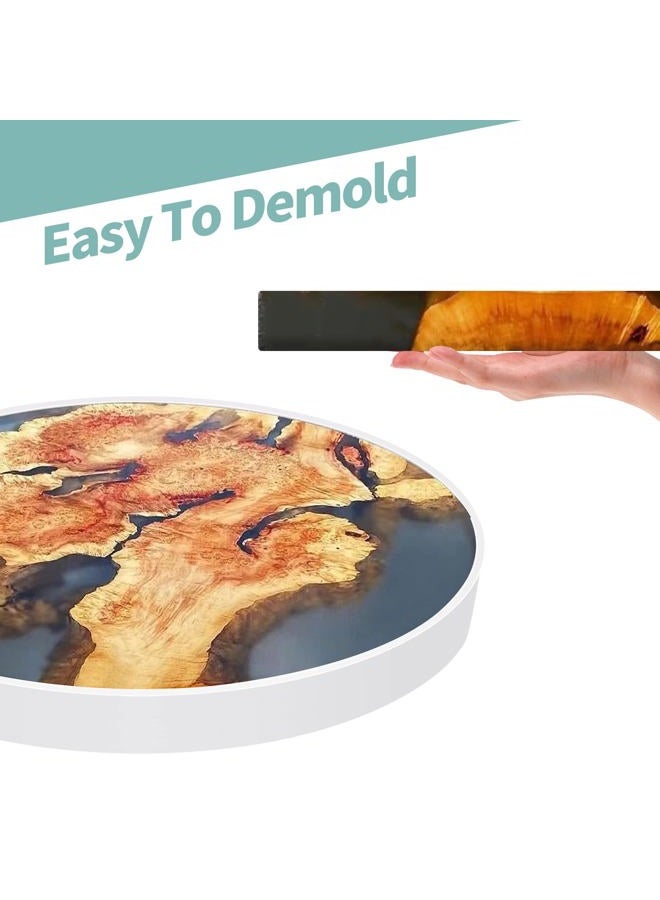 Vehipa Extra Large Resin Table Mold 14 Inch Round Silicone Epoxy Resin Molds for River Table, DIY Crafts,Cutting Board, Desktop Decoration - Image 2