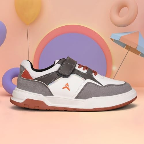 AVANT Kids Jetster Sneakers (AVKSH002CL02SIZE1_Grey/Orange_UK1) - Image 2