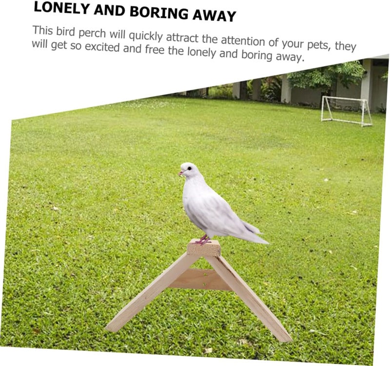 BUGUUYO Wooden Birds Perch 5pcs Pigeon Solid Wood Perch Chicken Run Accessories Chick Toy Sports Accessories Pigeon Perch Fork Perch Rod Pigeon Roosts and Perches Bird Biting Toy Pet - Image 2