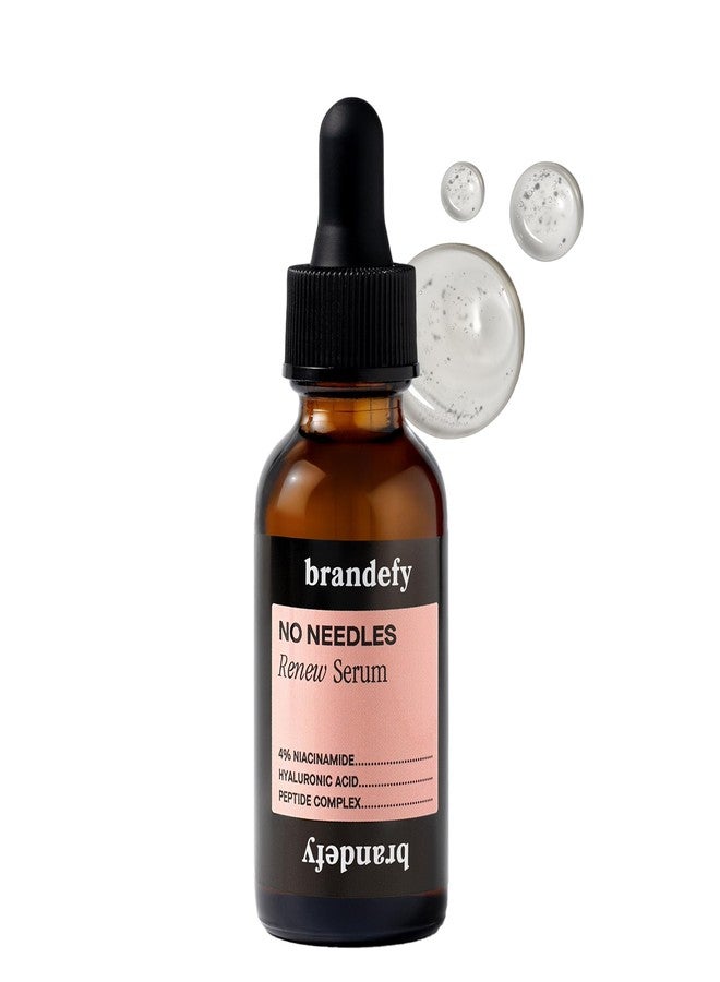 Brandefy No Needles - Niacinamide Serum, Peptides and Hyaluronic Acid. Hydrating & Plumping Serum for Bright, Smooth, Firm & Dewy Skin, 1oz, Made In The US - Image 1