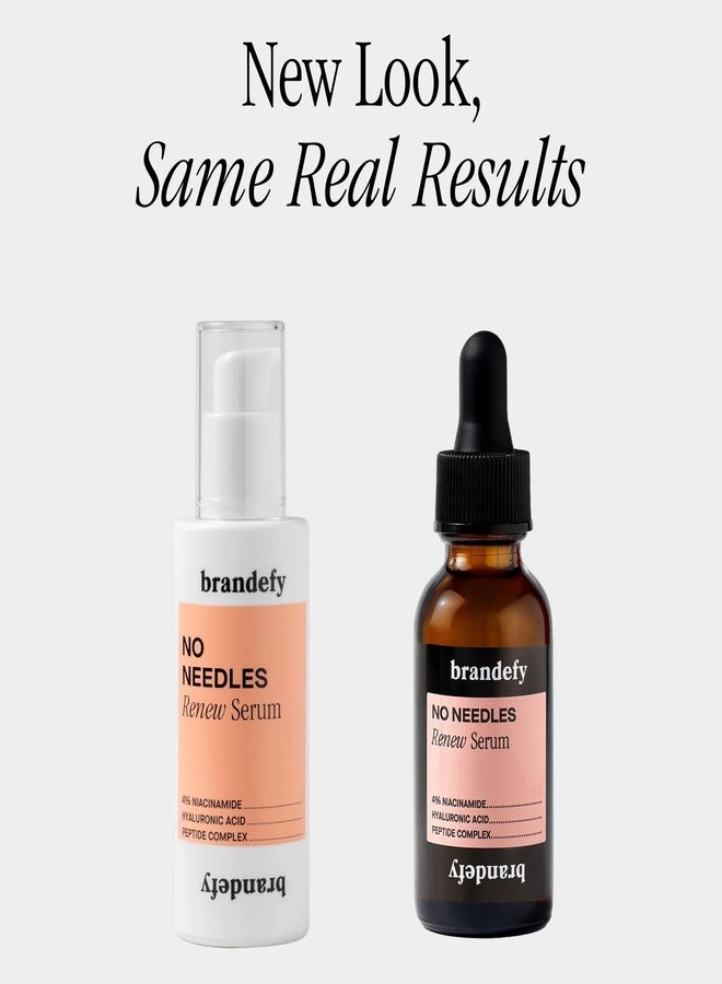 Brandefy No Needles - Niacinamide Serum, Peptides and Hyaluronic Acid. Hydrating & Plumping Serum for Bright, Smooth, Firm & Dewy Skin, 1oz, Made In The US - Image 2