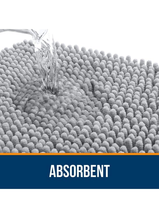 OLANLY 30 x 20 Bathroom Rugs Super Soft Absorbent Chenille Bath Rugs Rubber Bottom Quick Dry Machine Washable Bathroom Mats for Bathtub and Shower Accessories - Image 4