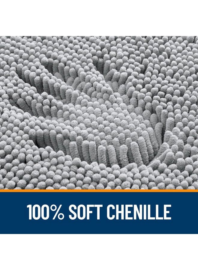 OLANLY 30 x 20 Bathroom Rugs Super Soft Absorbent Chenille Bath Rugs Rubber Bottom Quick Dry Machine Washable Bathroom Mats for Bathtub and Shower Accessories - Image 3