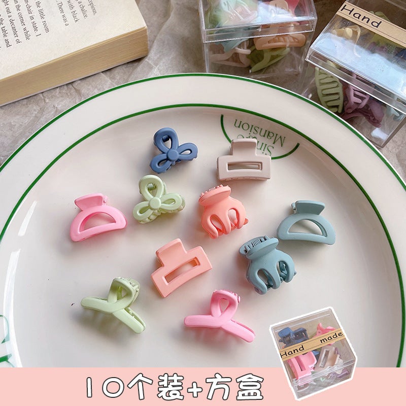 Generic Mini Scrub Hair Claw Clips for Fringe J1047F mixed-square box 10 Pack