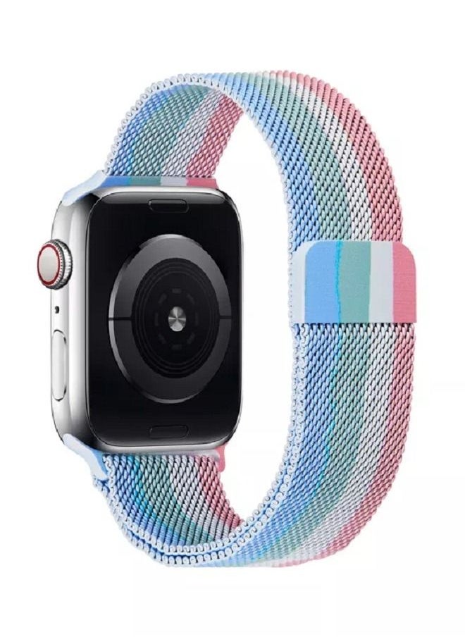 CATANES - Apple Watch 45mm 44mm 42mm Milanese Mesh Stainless Steel Magnetic Closure Band Compatible with iWatch Series 7/SE/6/5/4/3/2/1 - Image 1